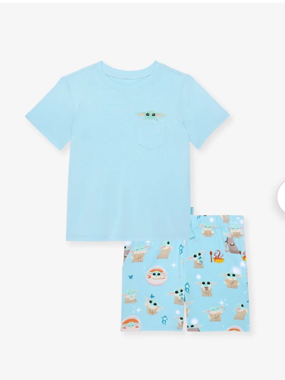 Posh Peanut Star Wars Grogu Pocket Tee French Terry Short Set